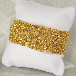 Sunshine Symphony 18K Gold Multi-Color Diamond Bracelet - 40+ Carats