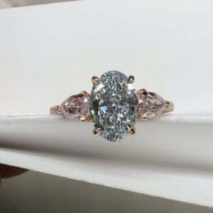 Blue Hour Diamond Ring in daylight