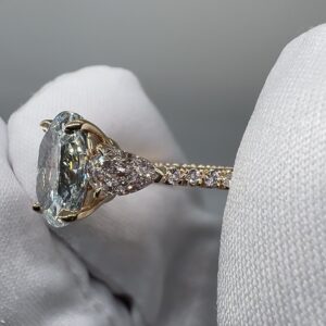 Blue Hour Diamond Ring in profile