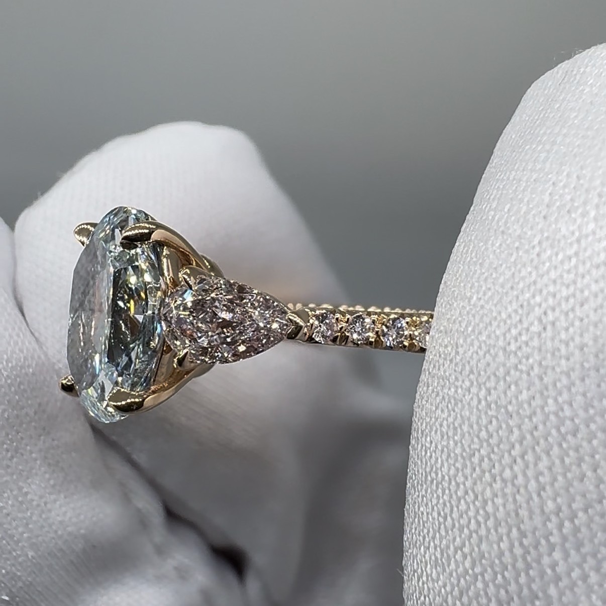 Blue Hour Diamond Ring in profile