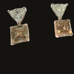Champagne Deco Diamond Drops in the KK Diamonds box
